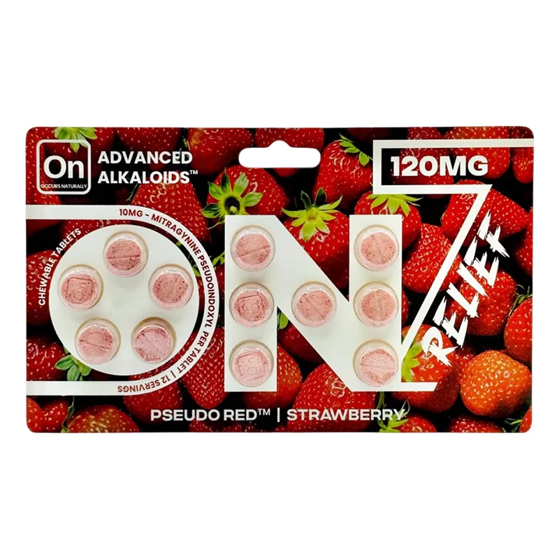 ON7 BLISTER HYDROXY + PSEUDO 120MG PER PACK 12CT PACK STRAWBERRY (RELIEF) - BOX OF 10