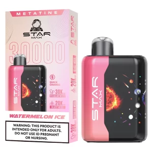 STARMAX METATINE DISPOSABLE 30000 PUFFS – WATERMELON ICE (BOX OF 5)