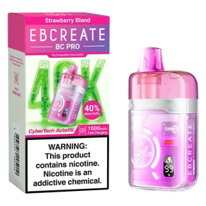 EB CREATE BC PRO 40000 PUFFS DISPOSABLE – STRAWBERRY BLEND (BOX OF 5)