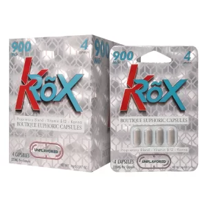 KROX BOUTIQUE EUPHORIC CAPSULES 4CT 225MG PER CAPSULE (900MG TOTAL) UNFLAVORED - BOX OF 10