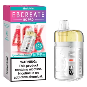 EB CREATE BC PRO 40000 PUFFS DISPOSABLE – BLACK MINT (BOX OF 5)